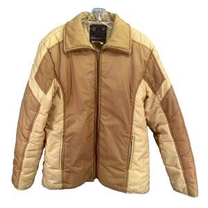 Vintage Sigallo Retro Waterproof Ski Jacket Coat Sz M Brown Insulated Korea